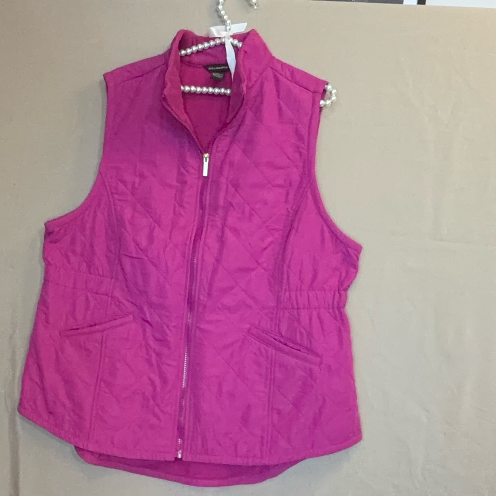 Bit & Bridle Fuchsia Quilted Vest
